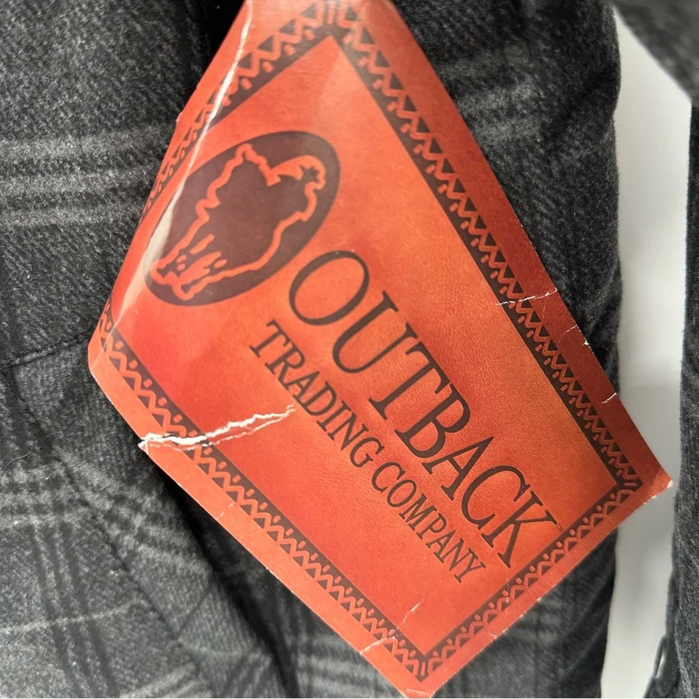 Outback Trading Company Men's Harrison Plaid Button Gray Jacket Size XXL NWT New